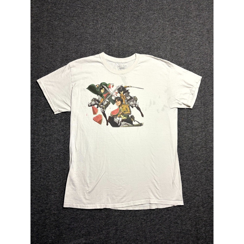 Ripple Junction T Shirt Mens Large White Spencers Attack On Titan Graphic Cotton